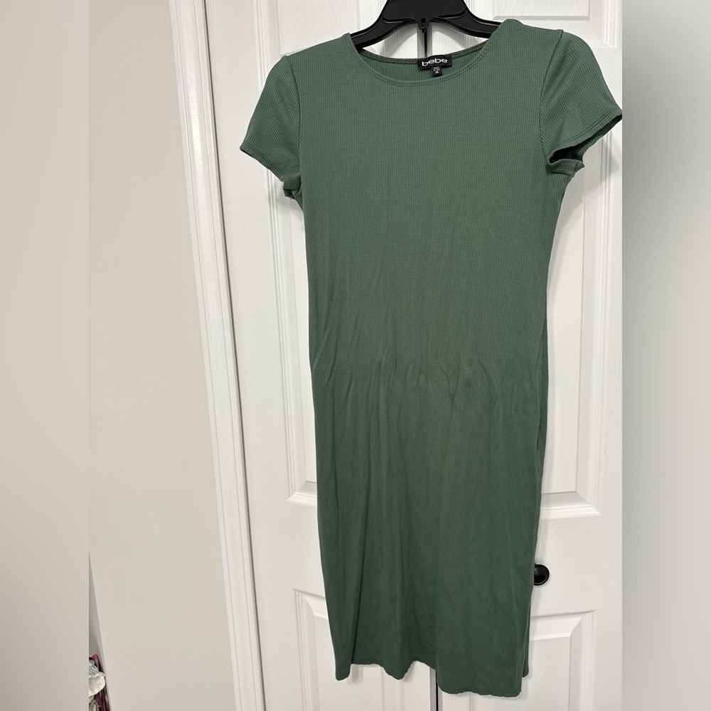 bebe Forest Green Midi Dress